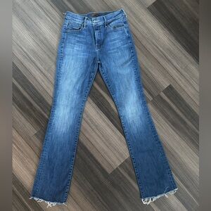 MOTHER Blue Straight Leg Jeans